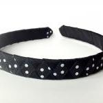 Black Headband With Dots: ..